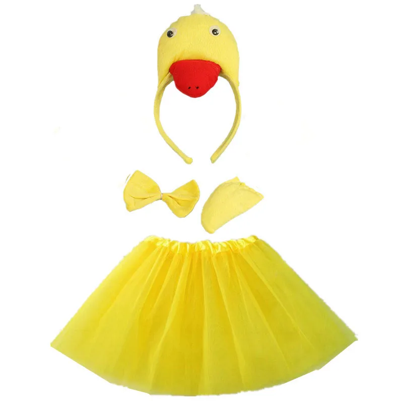 White Duck Cosplay Animals Costume Headband Bow Tail Paws Tutu Skirt Set Kids Children Girl Party Props Halloween Christmas White Duck Cosplay Animals Costume Headband Bow Tail Paws Tutu Skirt Set Kids Children Girl Party Props Halloween Christmas
