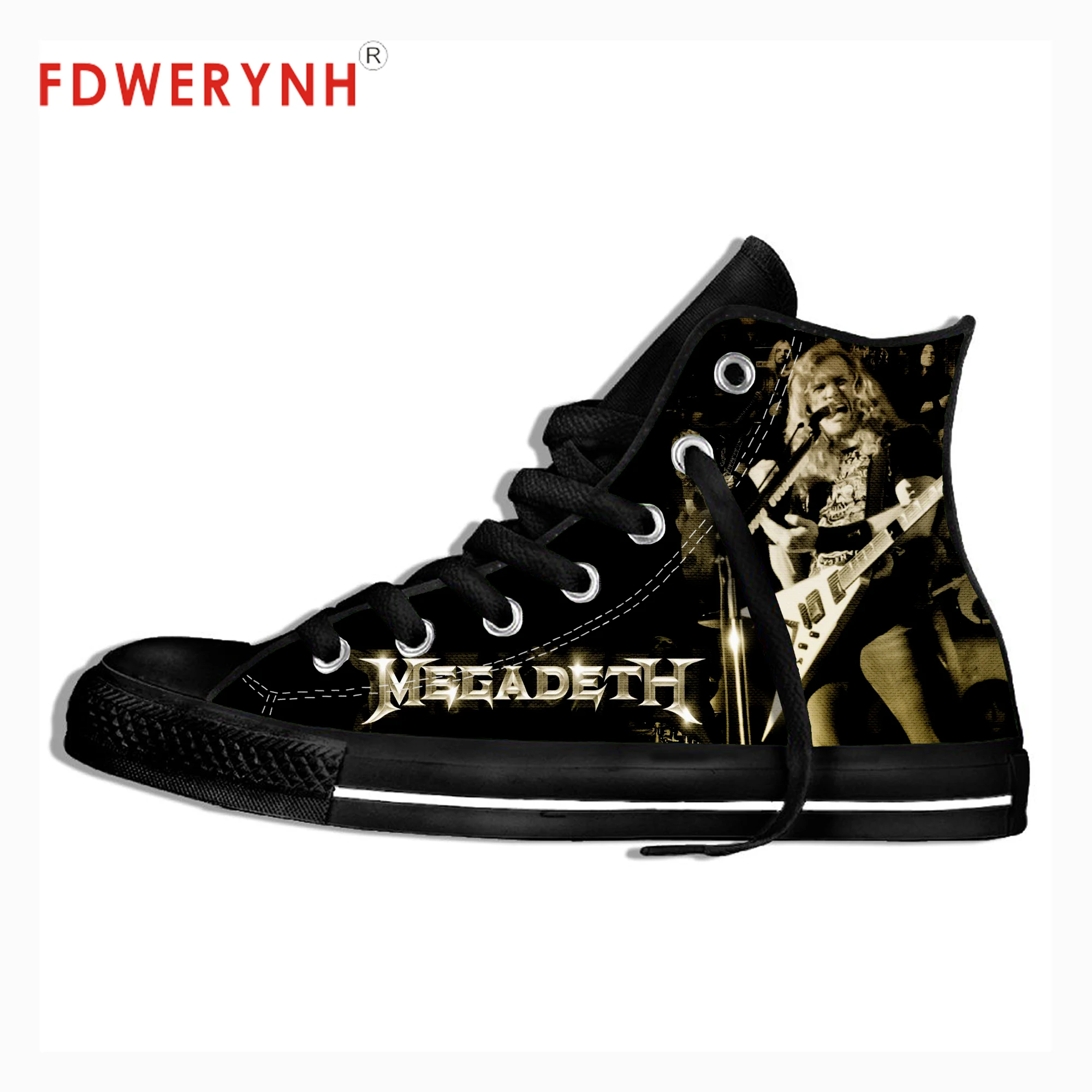 

Men's Casual Customized Shoes Megadeth Band Metal Music 3D Pattern Logo Men Shoes