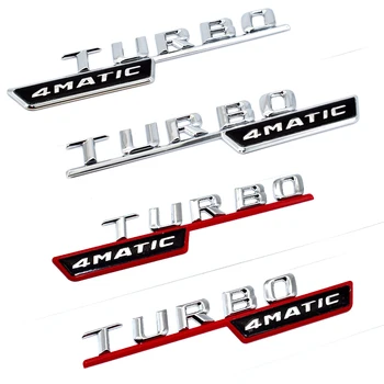 

2pcs/lot TURBO 4MATIC For Mercedes Benz AMG ML GLk Emblem Badge Decal Trunk Rear Chrome Letters Black Silver Red colors