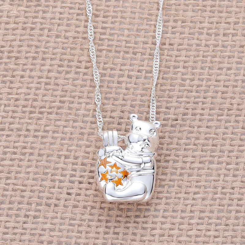 

New Little Bear Vigny Necklace Pendants Boy Gift Stainless Steel Link Chain Fashion Jewelry Silver Choker Women Gift Accessories