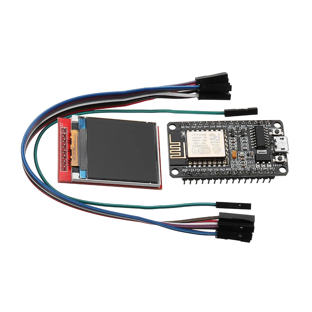 

ESP8266 Development Kit With Display Screen CH340 NodeMcu Lua WIFI TFT Show Image Or Word By Nodemcu Board DIY Kit