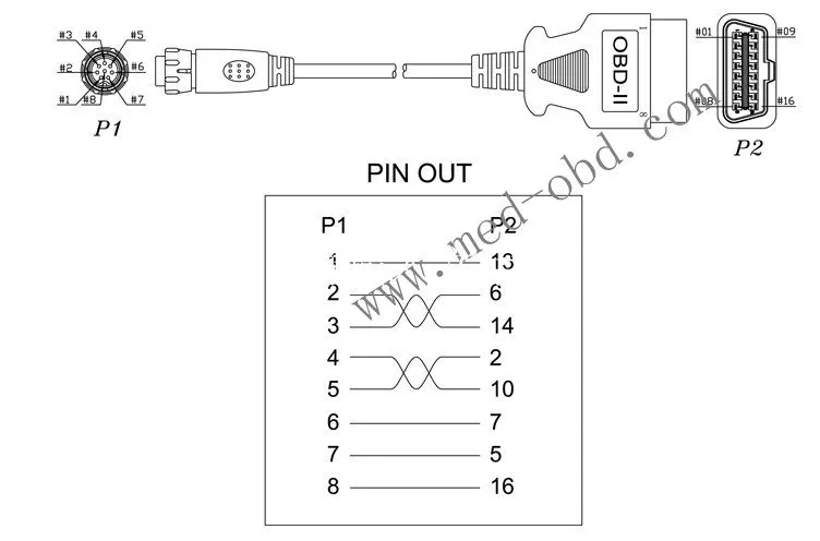 

Cable, J1962M to Switchcraft, 6.5ft, Compatible with DrewTech YS-A1238