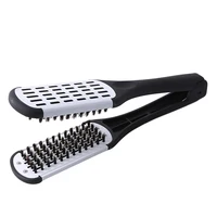 1PC High Quality V-shaped Comb Hair Straightener Ceramic Straight Hair Double Brush Clip Painless Styling Tools 3