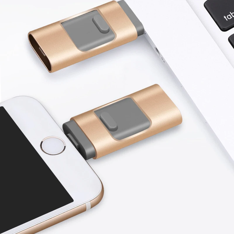 3IN1 OTG USB флэш накопитель 64 ГБ Флешка для хранения memory stick iphone X R 8 7 6 S IPad флеш