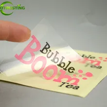 Leotrusting 1000 шт. логотип печатных ясно ПВХ клей Наклейки Свадебная вечеринка приглашение на день рождения подарок Сумки Наклейки этикетки