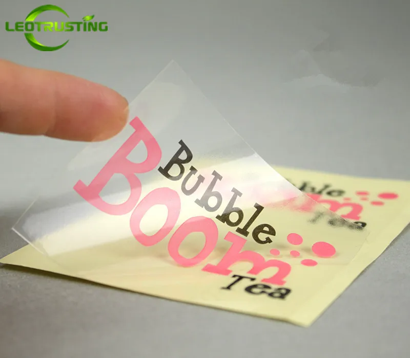 

Leotrusting 1000pcs Custom Logo Printed Clear PVC Adhesive Stickers Wedding Party Invitation Birthday Gift Bags Stickers Labels