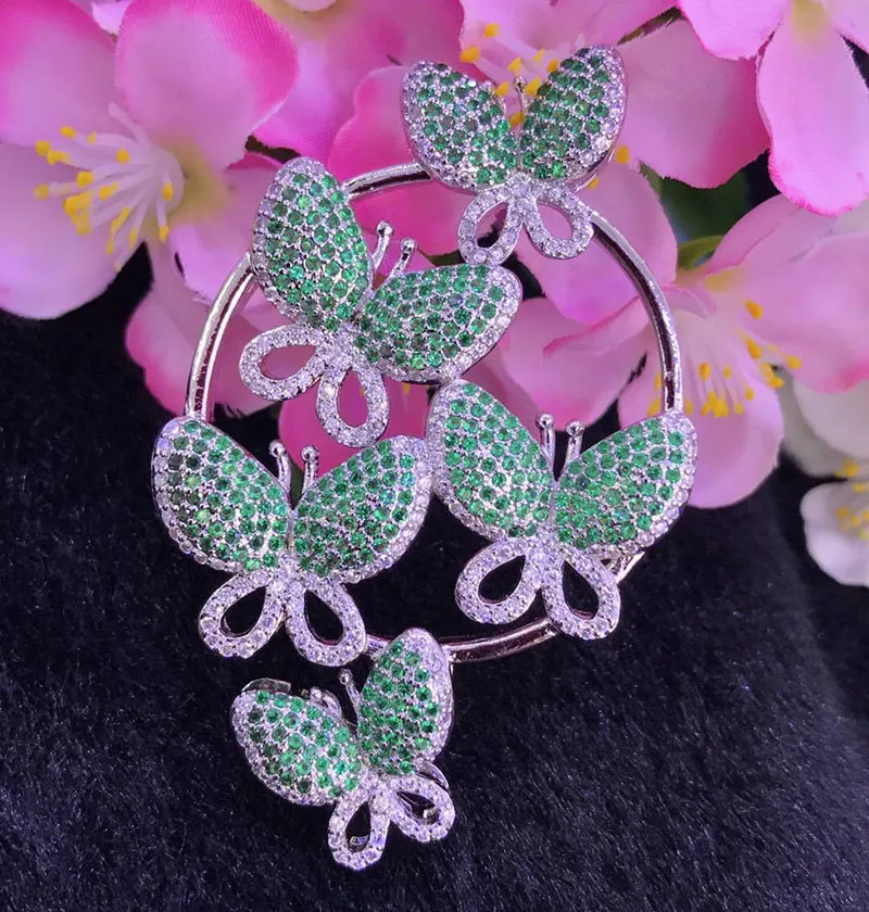 

SHANICE Butterflies Tassel Connector DIY Jewelry CZ Micro Paved Clasp Cubic Zirconia Clasp Making Materials DIY Jewelry Findings