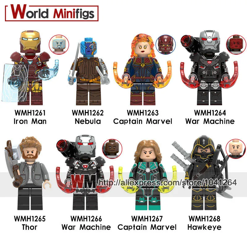 

Legoings Marvel Building Blocks Super heroes Captain Marvel Nebula iron man thor Toys for Children Kids Gift Avenger Endgame