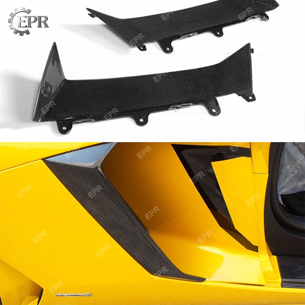 

Carbon Side Vent Cover For LAMBORGHINI Aventador LP700 DMC Style Carbon Fiber Side Air Intake Duct Cover Extension Body kit Trim