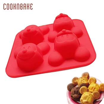 

COOKNBAKE Silicone Soap Mold Mickey Mouse Silicone Molds for cake pastry baking mickey Jelly Pudding mould diy cake decoration