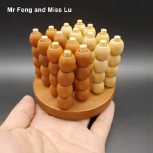 Детские деревянные игрушки 3D головоломка шахматная головоломка четыре в линии развивающие игрушки родитель детская игра подарки для детей