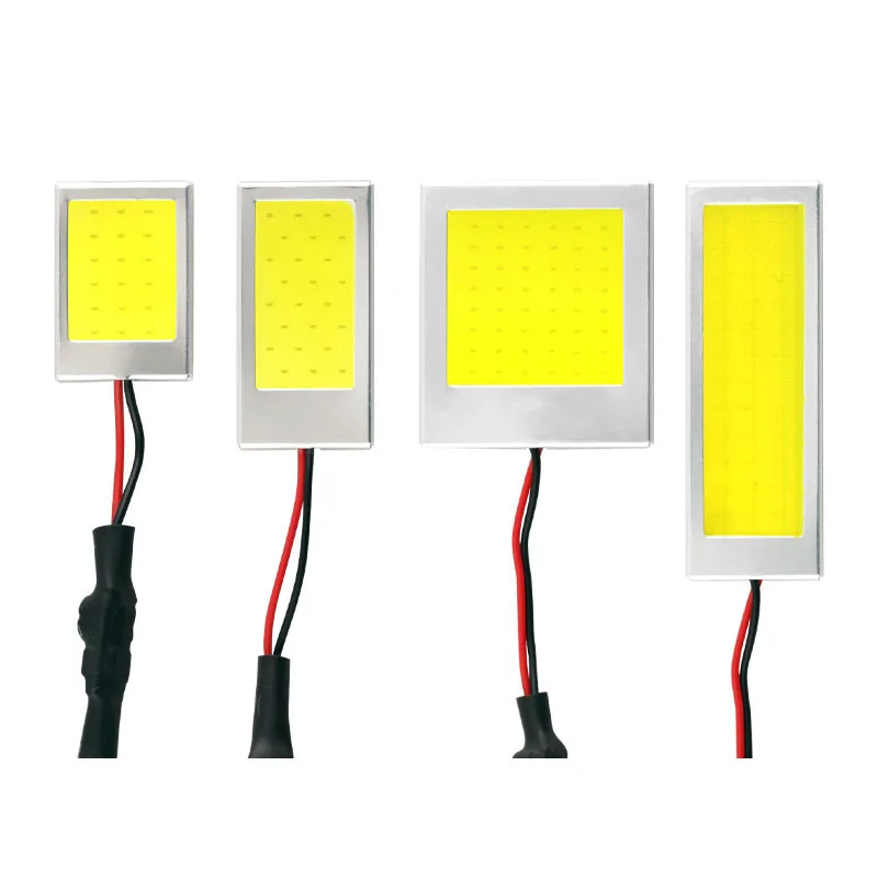 1 Piece W5W T10 C3W C5W C10W BA9S Festoon LED COB LED Panel Dome Lamp Auto Car Interior Reading Plate Light Ceiling Wired Lamp