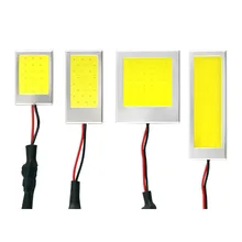 1 Piece W5W T10 C3W C5W C10W BA9S Festoon LED COB LED Panel Dome Lamp Auto Car Interior Reading Plate Light Ceiling Wired Lamp