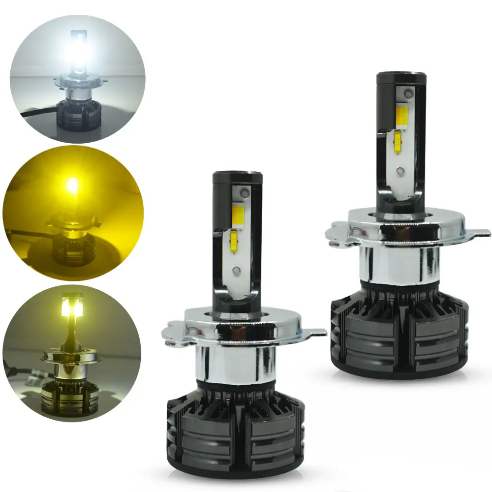 

2x Changeable Triple Color Switchback H8 H11 9005 9006 H4 H7 H1 H3 880 881 LED High Beam Fog Lights Upgrade Bulbs