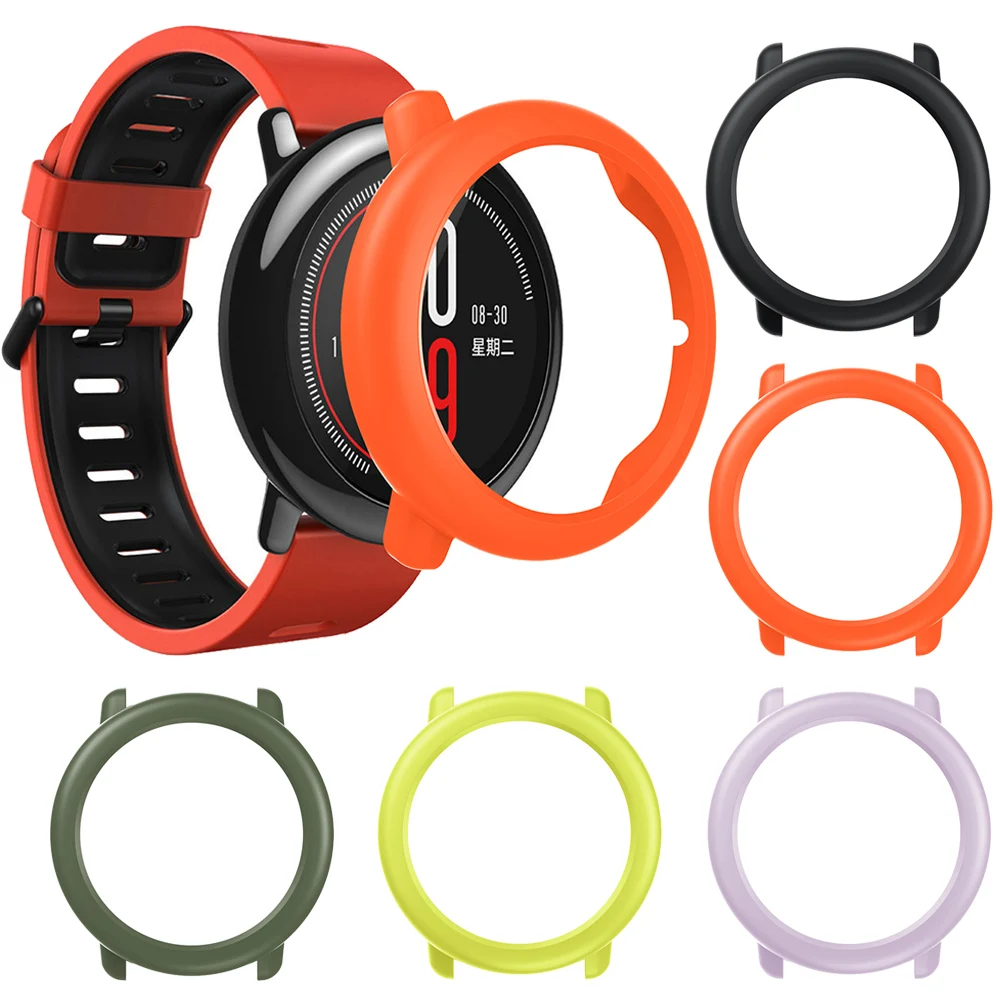Тонкий чехол из поликарбоната защитная рамка для Xiaomi Huami Amazfit Pace цветные Сменные