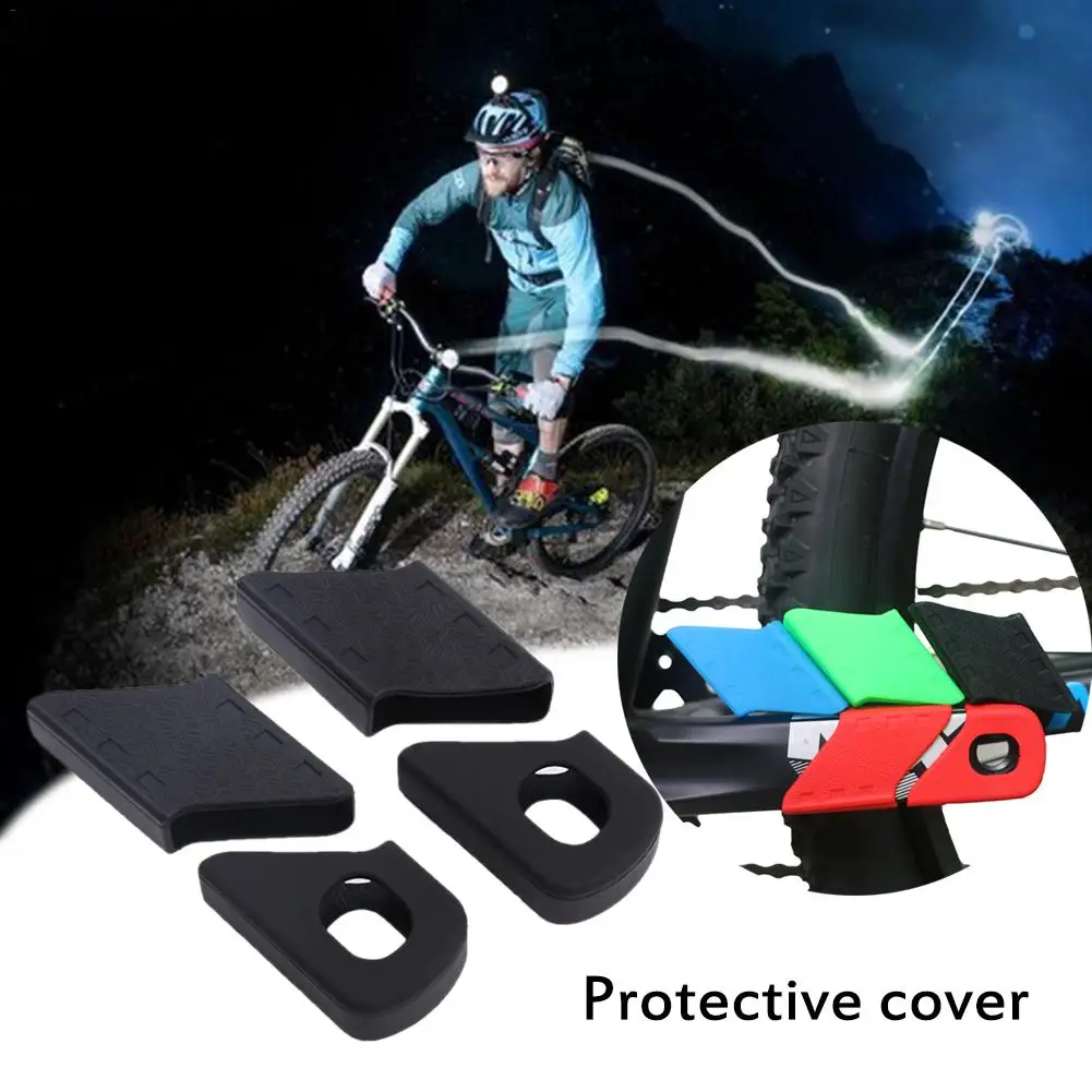 Crank Protective Case Mountain Bike Road Bicycle Universal Sprocket Crank Arm Protective Cap Silicone Sleeve Twill Cover