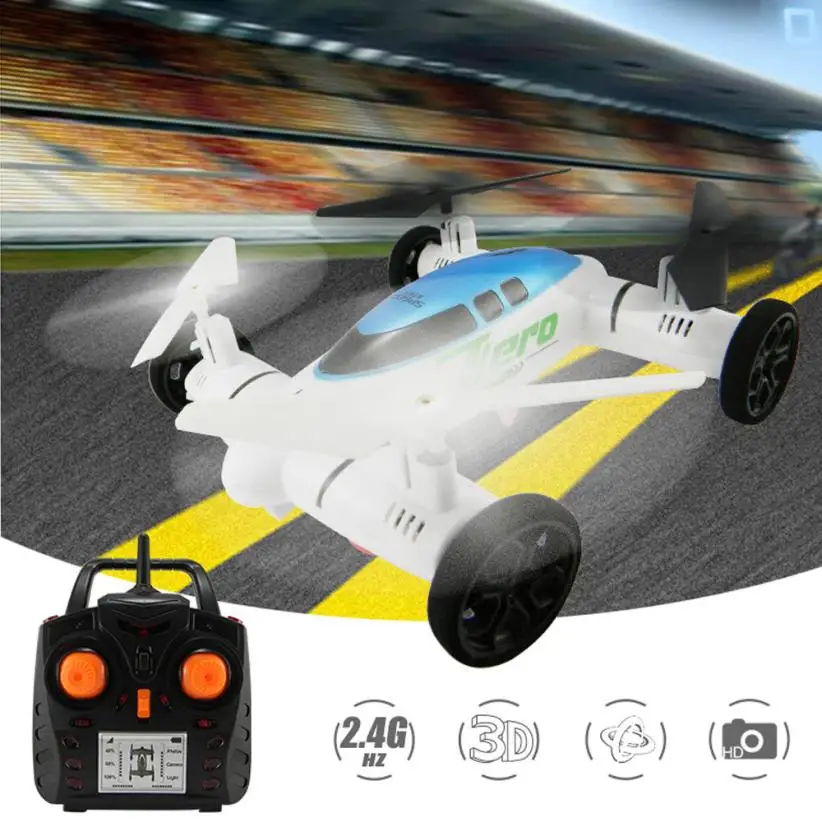 Rc Quadcopter Mini Drone Car HW7007 2 IN 1 2.4G 6 Axis Plane Land