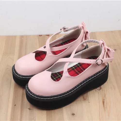 

Japanese New Large Round Shallow Mouth Thick With Love Cos Soft Sister Princess Lolita Thick Shoes Women Shoe Bottom Muffin