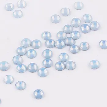 

SS3-SS34 Blue Opal Shiny 3D Nail Art Rhinestone Non Hotfix Flatback Glue On Rhinestones For DIY Nail Art