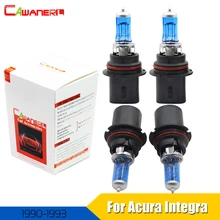 Cawanerl 4 X 100W Halogen Bulb 4300K 12V Car Light Source Headlight High / Low Beam For Acura Integra 1990 1991 1992 1993