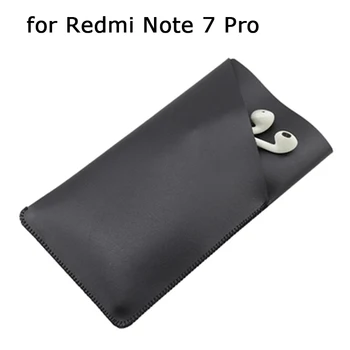 

2019 New Phone Pouch for Redmi Note 7 Pro PU Leather Business Case for Xiaomi Redmi Note7 Pro with Card Slot for Redmi Note 7Pro