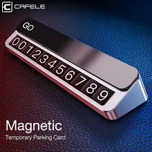 

CAFELE Car Temporary Parking Card Phone Holder Magnetic Phone Number Plate Mini Auto Sticker Car Accessories for Volkswagen Audi
