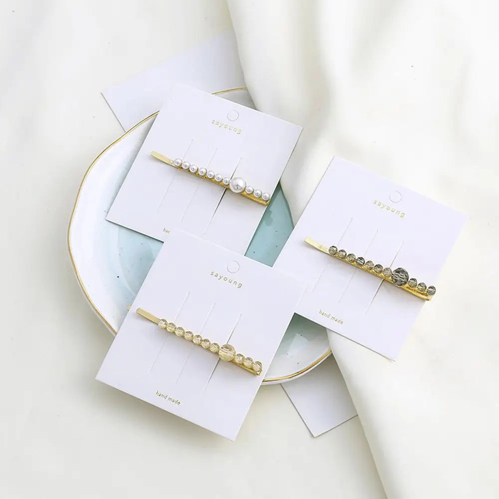 Ins Hot Fashion Women Clear Crystal Rhinestones Beads Hair Clips Solid Color Hairpins Girls Barrettes Metal 1 Ins Hot Fashion Women Clear Crystal Rhinestones Beads Hair Clips Solid Color Hairpins Girls Barrettes Metal 3