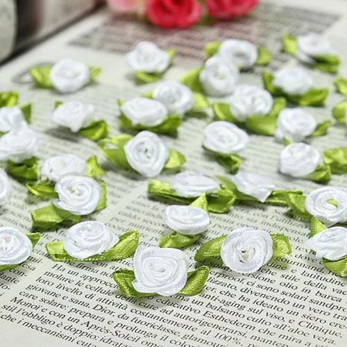 Хит 100 шт атласная мини-лента лепесток цветка розы Свадебный декор Аппликации шитье сделай сам
