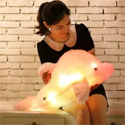 Kawaii шт. 1 см шт. 45 см творческий световой плюшевые светящиеся Дельфин Кукла море подушки детские животные милые подарки для детского сада