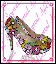 Aidocrystal beactiful kristall damen high heel reine handgemachte marke schuhe mathing abendtaschen