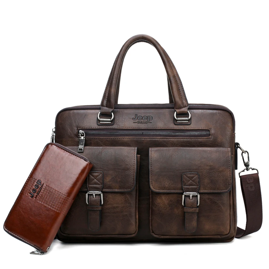 JEEP Mens Business Bag For 13.3 inch Laptop Briefcase | Jewelry Addicts