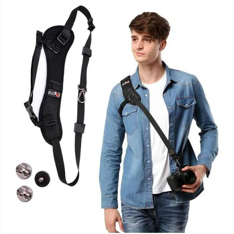 

Wrumava Focus F-1 Camera strap Belt Quick Rapid Carry Speed Soft Pro Shoulder Sling Belt Neck Strap For Camera SLR DSLR Black