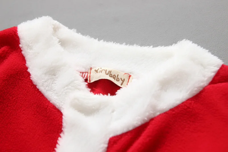 Детский Рождественский комбинезон платье комбинезон для детей шапка флис ткань утолщение комбинезон шляпа комплект