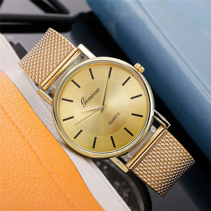 

Simple Style Women Watches Mesh Strap Round Dial Ladies Watch Fashion Casual Quartz Wristwatches Clock Gift Relogio Feminino #W