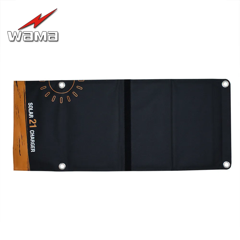 1x Wama 21W PET зарядное устройство с солнечными панелями для мобильных телефонов 18650