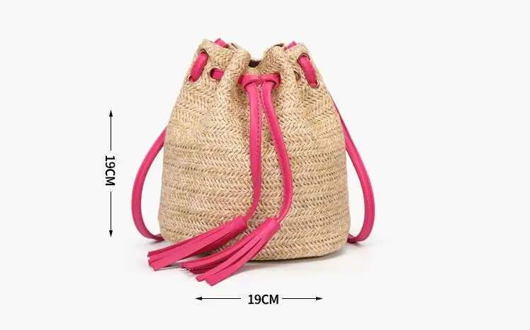 2019 богемные соломенные сумки для женщин большой круг пляжные сумки лето Винтаж плетеная Сумка из ротанга ручной работы Kintted дорожные сумки