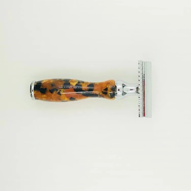 Мужская и женская двухсторонняя Безопасная бритва акриловая ручка 10 шт Лезвия