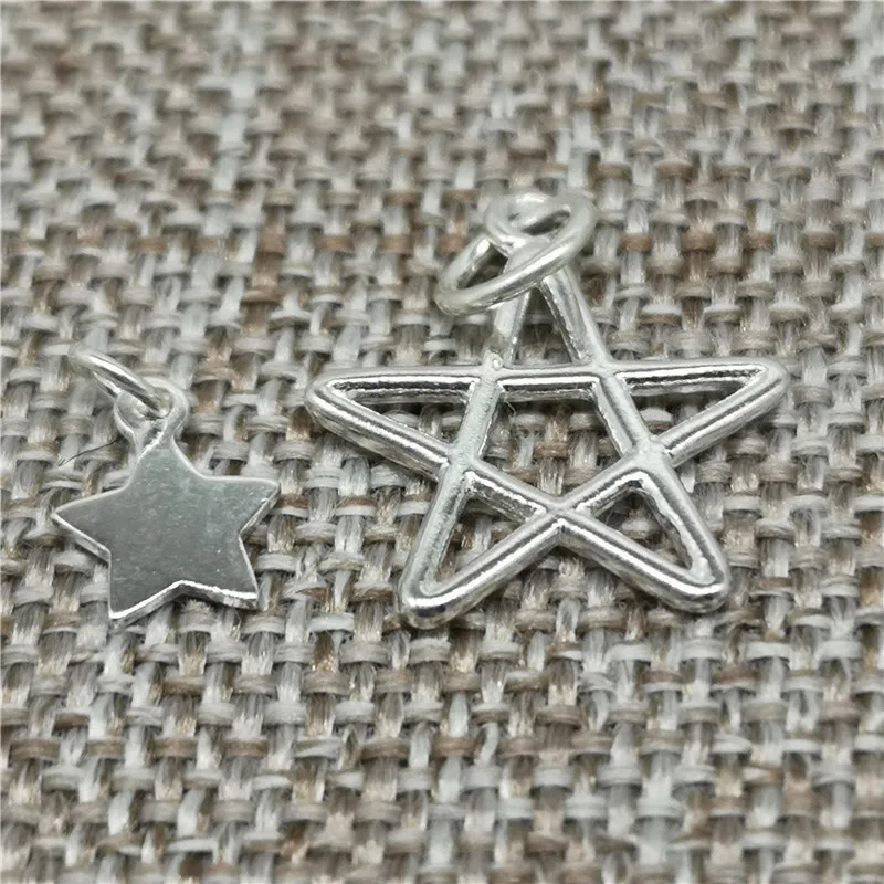 8 Pieces of 925 Sterling Silver Small Pentagram Star Charms for Bracelet Necklace Earrings | Украшения и аксессуары