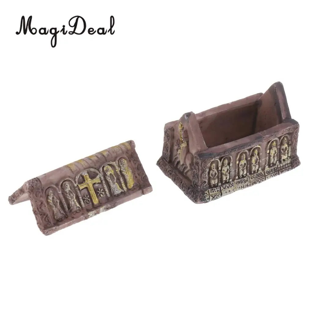 MagiDeal 1Pc Sand Table Scene Casket Model Layout Landscape Scenery for Diorama Accessory Pub Home Office Halloween Party Decor