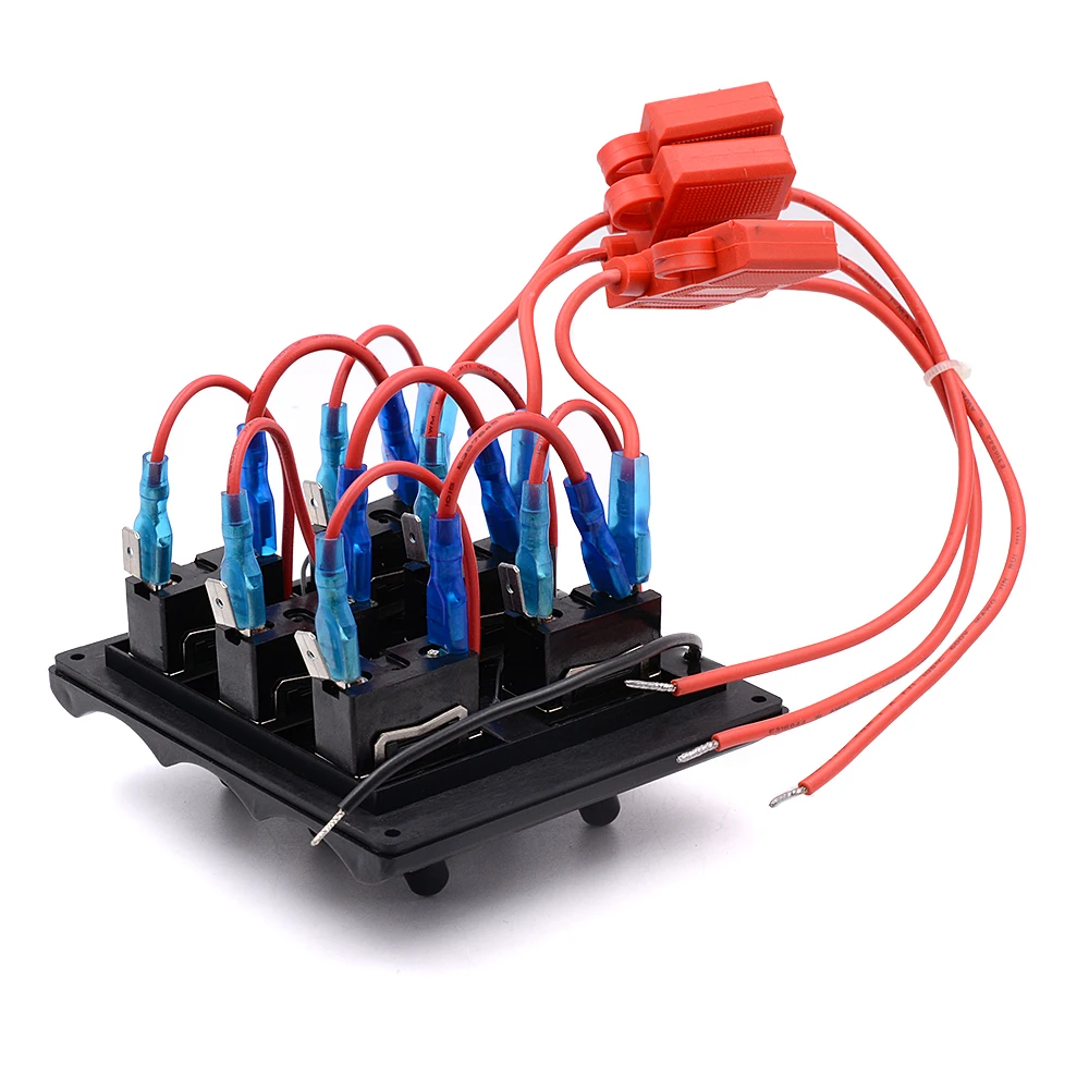 Automotive 12V 24V Waterproof 6 Gang Toggle Switch Panel Fuse Box LED Light Indicators Switch for Motorboat Car Boat Marine RV-in Car Switches & Relays from ...
