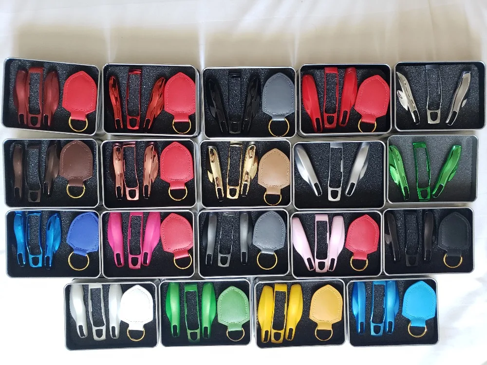 

New Many Different Colors Remote Cover Case Holder Smart Key Lock Key Cover For Porsche boxster cayman 911 Panamera Cayenne