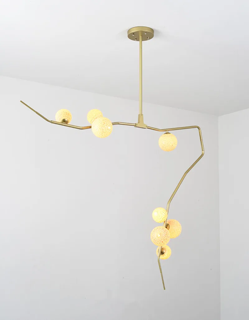 

Nordic led Lamp branch ball magic bean chandelier Lindsey Adelman Cherry Bomb LED Suspension Parlor Bar Chandelier Lighting F028