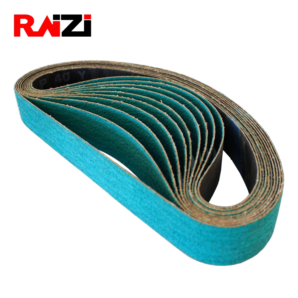 Raizi 3 pieces abrasive Zirconia alumina sanding belt for stainless steel sander/polisher 760* 40 mm Grit P40-120
