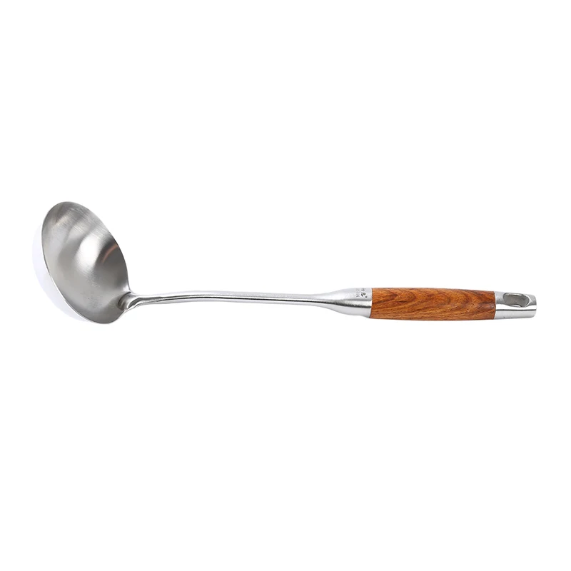 Spoon Палисандр шпатель ложка-сито 304 лопаточка из нержавеющей стали ложка утолщение лопатка для сковородки Многокомпонентный Домашний набор - Цвет: Spoon