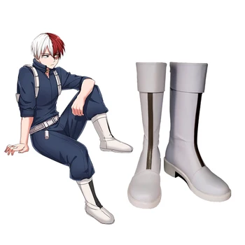 

My Hero Academia Boku no Hero Academia Shoto Todoroki Cosplay Boots Shoes Custom Made Ladies fashion leisure PU leather shoes