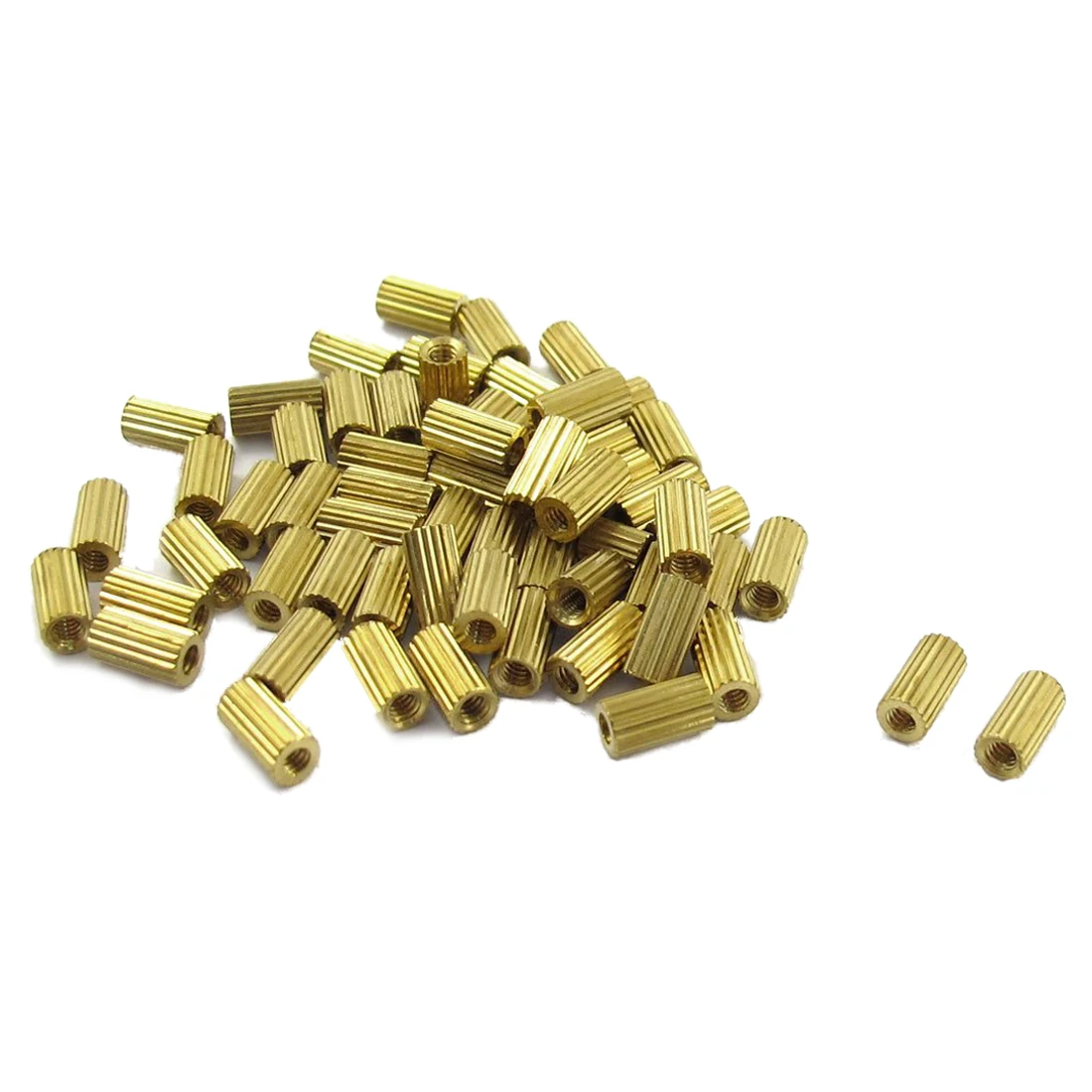 M2x6mm Cylinder Shaped Female Threaded Brass Standoff Spacer 50Pcsin Screws from Home