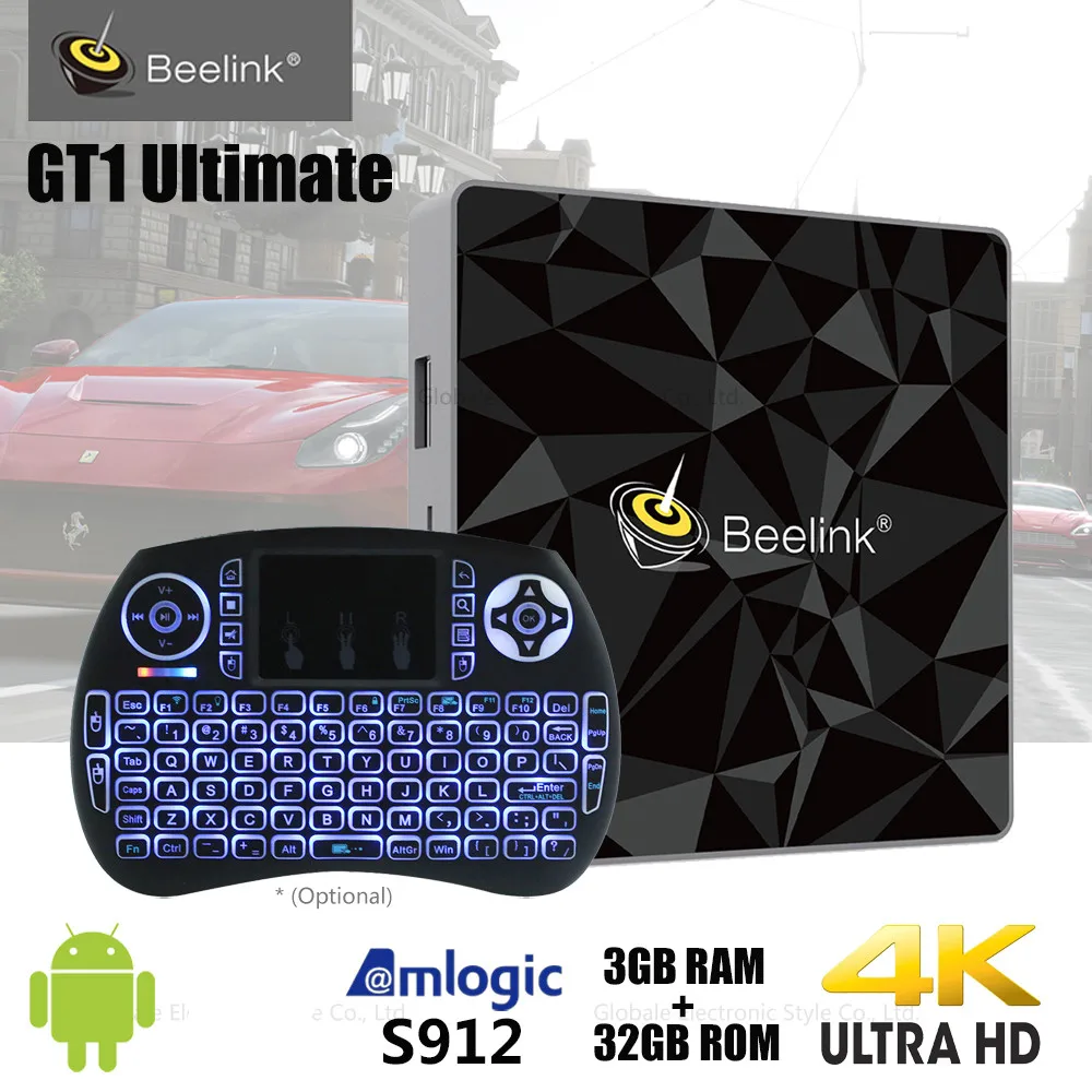 

Beelink GT1 Ultimate Smart TV Box Android 7.1 Amlogic S912 Octa Core CPU HDMI Set-top Box 3GB 32GB Bluetooth Media Player H.265
