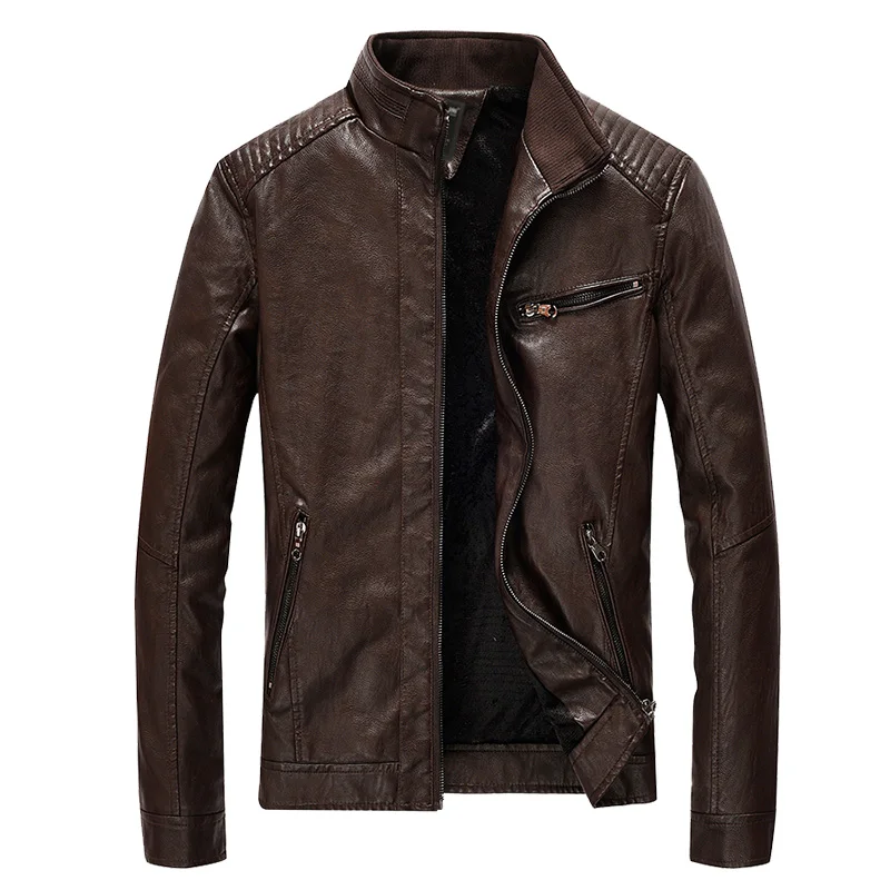 Мотоциклетные кожаные куртки мужские пальто Высококачественная верхняя одежда мужские деловые повседневные пальто осень зима искусственная Кожа Мужская куртка 4XL 5XL