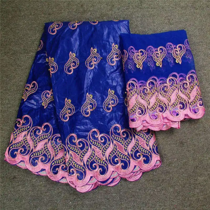 2018 New Arrival Blue African Guinea Brocade Lace Fabric High Quality Embroidered French For Wedding BTE30 | Дом и сад