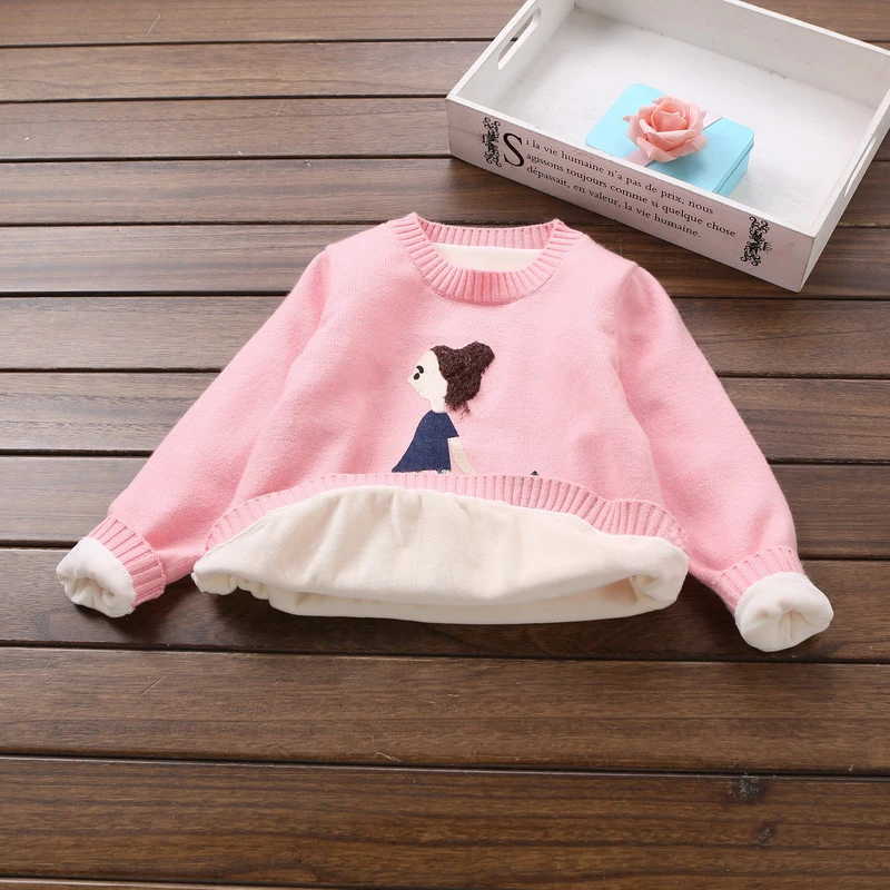 Новые модные свитера для девочек Одежда для девочек 6-12 лет зимние свитера, толстый свитер для зимы T88001